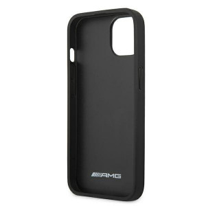 Оригинален твърд гръб AMG Leather Debossed Lines AMHCP13SGSEBK - iPhone 13 mini черен - Img 7