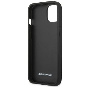 Оригинален твърд гръб AMG Leather Debossed Lines AMHCP14MGSEBK - iPhone 14 Plus черен - Img 7
