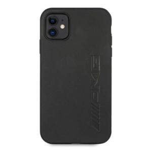 Оригинален твърд гръб AMG Leather Hot Stamped AMHCN61DOLBK - iPhone 11 черен - Img 3