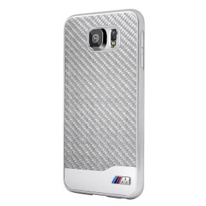 Оригинален твърд гръб BMW BMHCS6MDCS - Samsung Galaxy S6 сребрист - Img 2