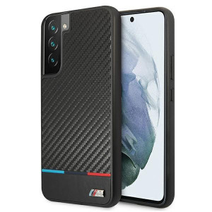 Оригинален твърд гръб BMW M Collection Triangles BMHCS22MPUCARTCBK - Samsung Galaxy S22+ черен - Img 1