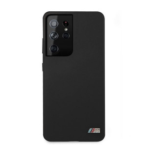 Оригинален твърд гръб BMW Silicone M BMHCS21LMSILBK - Samsung Galaxy S21 Ultra 5G черен - Img 3