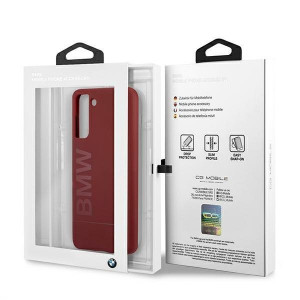 Оригинален твърд гръб BMW Silicone Signature BMHCS21 5GSSLBLRE - Samsung Galaxy S21 5G червен - Img 8