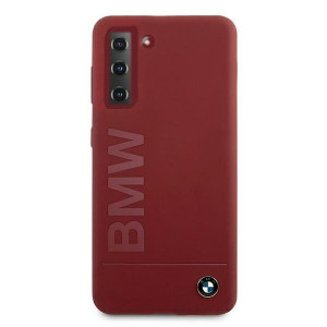 Оригинален твърд гръб BMW Silicone Signature BMHCS21MSLBLRE - Samsung Galaxy S21+ 5G червен - Img 3