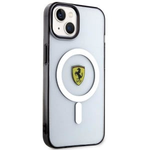 Оригинален твърд гръб FERRARI Outline MagSafe FEHMP14SURKT - iPhone 14 прозрачен - Img 4