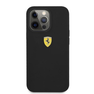 Оригинален твърд гръб FERRARI Silicone MagSafe FESSIHMP13LBK - iPhone 13 Pro черен - Img 3