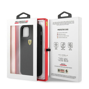 Оригинален твърд гръб FERRARI Track Perforated FESPEHCP12LBK - iPhone 12 Pro Max черен - Img 11