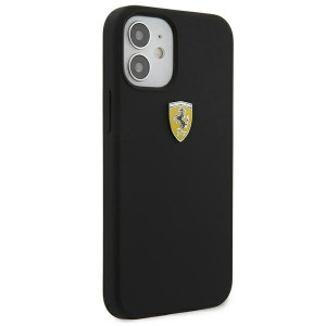 Оригинален твърд гръб FERRARI Track Silicone FESSIHCP12SBK - iPhone 12 mini черен - Img 4