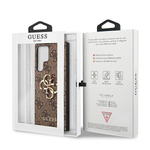 Оригинален твърд гръб GUESS 4G Big Metal Logo GUHCS22L4GMGBR - Samsung Galaxy S22 Ultra кафяв - Img 8