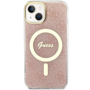 Оригинален твърд гръб GUESS 4G GUHMP14MH4STP - iPhone 14 Plus розов - Img 3