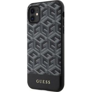 Оригинален твърд гръб GUESS GCube Stripes MagSafe GUHMN61HGCFSEK - iPhone 11 черен - Img 2