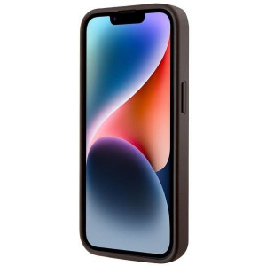 Оригинален твърд гръб GUESS GCube Stripes MagSafe GUHMP14MHGCFSEW - iPhone 14 Plus кафяв - Img 5