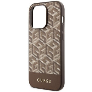 Оригинален твърд гръб GUESS GCube Stripes MagSafe GUHMP14XHGCFSEW - iPhone 14 Pro Max кафяв - Img 6