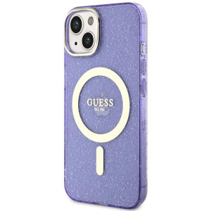 Оригинален твърд гръб GUESS Glitter Gold MagSafe GUHMP14MHCMCGU - iPhone 14 Plus лилав - Img 2