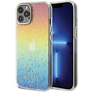 Оригинален твърд гръб GUESS IML Faceted Mirror Disco Iridescent - iPhone 12 / 12 pro многоцветен - Img 1