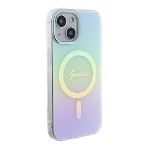 Оригинален твърд гръб GUESS IML Iridescent MagSafe GUHMP15SHITSQ - iPhone 15 тюркоаз - Img 4