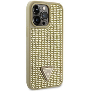 Оригинален твърд гръб GUESS Rhinestone Triangle GUHCP14XHDGTPD - iPhone 14 Pro Max златист - Img 4