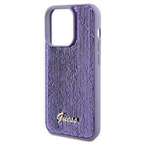 Оригинален твърд гръб GUESS Sequin Script Metal - iPhone 13 Pro Max лилав - Img 6