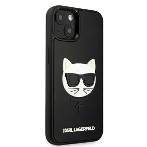 Оригинален твърд гръб KARL LAGERFELD 3D Rubber Choupette KLHCP13SCH3DBK - iPhone 13 mini черен - Img 4