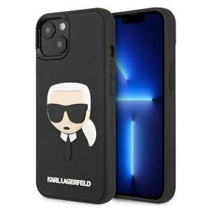 Оригинален твърд гръб KARL LAGERFELD 3D Rubber Karl's Head KLHCP13SKH3DBK - iPhone 13 mini черен - Img 1