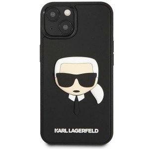 Оригинален твърд гръб KARL LAGERFELD 3D Rubber Karl's Head KLHCP14MKH3DBK - iPhone 14 Plus черен - Img 3