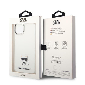Оригинален твърд гръб KARL LAGERFELD Choupette Body KLHCP14MCTTR - iPhone 14 Plus прозрачен - Img 8
