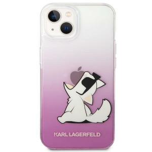 Оригинален твърд гръб KARL LAGERFELD Choupette Fun KLHCP14MCFNRCPI - iPhone 14 Plus розов - Img 3