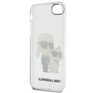 Оригинален твърд гръб KARL LAGERFELD Gliter Karl & Choupette KLHCI8HNKCTGT - iPhone 7 / 8 / SE (2nd gen) / SE (3rd gen) прозрачен - Img 4