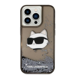 Оригинален твърд гръб KARL LAGERFELD Glitter Choupette Head KLHCP14XLNCHCK - iPhone 14 Pro Max черен - Img 3