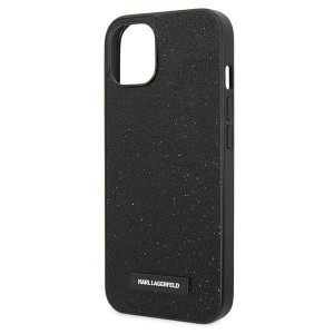 Оригинален твърд гръб KARL LAGERFELD Glitter Plaque Logo KLHCP14MG2ELK - iPhone 14 Plus черен - Img 6