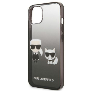 Оригинален твърд гръб KARL LAGERFELD Gradient Ikonik Karl & Choupette KLHCP13STGKCK - iPhone 13 mini черен - Img 6
