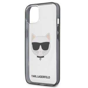 Оригинален твърд гръб KARL LAGERFELD Ikonik Choupette KLHCP13SHCHCK - iPhone 13 mini прозрачен - Img 6