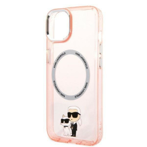 Оригинален твърд гръб KARL LAGERFELD Ikonik Karl & Choupette MagSafe KLHMP14SHNKCIP - iPhone 14 розов - Img 6