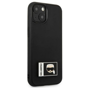 Оригинален твърд гръб KARL LAGERFELD Ikonik Patch KLHCP13M3DKPK - iPhone 13 черен - Img 4