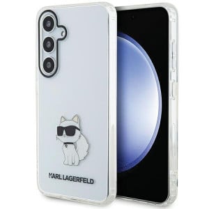 Оригинален твърд гръб KARL LAGERFELD IML Choupette KLHCS24MHNCHTCT - Samsung Galaxy S24+ прозрачен - Img 1