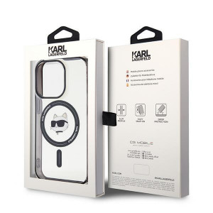 Оригинален твърд гръб KARL LAGERFELD IML Choupette's Head MagSafe KLHMP15XHCHNOTK - iPhone 15 Pro Max прозрачен - Img 8