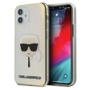 Оригинален твърд гръб KARL LAGERFELD Iridescent Karl's Head KLHCP12SPCKHML - iPhone 12 mini многоцветен - Img 1