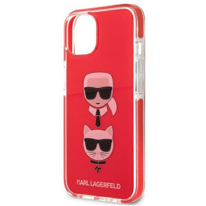Оригинален твърд гръб KARL LAGERFELD Karl & Choupette Head KLHCP13STPE2TR - iPhone 13 mini червен - Img 6
