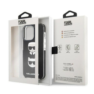 Оригинален твърд гръб KARL LAGERFELD Karl & Choupette Head KLHCP13LTPE2TK - iPhone 13 Pro черен - Img 8