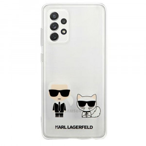 Оригинален твърд гръб KARL LAGERFELD Karl & Choupette KLHCA72CKTR - Samsung Galaxy A72 прозрачен - Img 11