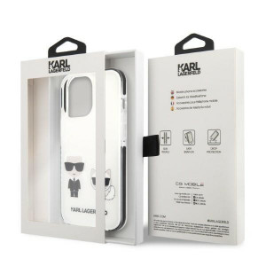 Оригинален твърд гръб KARL LAGERFELD Karl & Choupette KLHCP13XTPEKCW - iPhone 13 Pro Max бял - Img 8