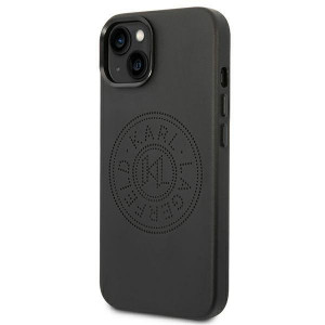 Оригинален твърд гръб KARL LAGERFELD Leather Perforated Logo KLHCP14MFWHK - iPhone 14 Plus черен - Img 2