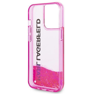 Оригинален твърд гръб KARL LAGERFELD Liquid Glitter Elong KLHCP14LLCKVF - iPhone 14 Pro розов - Img 7