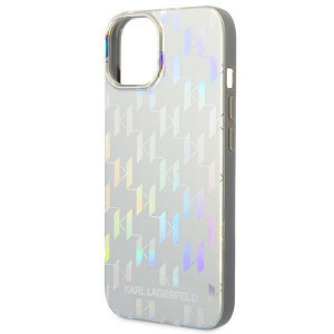 Оригинален твърд гръб KARL LAGERFELD Monogram Iridescent KLHCP14MLGMMSV3 - iPhone 14 Plus сребрист - Img 6