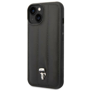 Оригинален твърд гръб KARL LAGERFELD Puffy Ikonik Pin KLHCP14MPSQPK - iPhone 14 Plus черен - Img 2