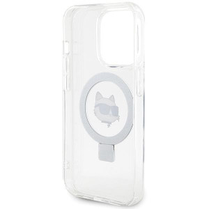 Оригинален твърд гръб KARL LAGERFELD Ring Stand Choupette Head MagSafe KLHMP15XHMRSCHH - iPhone 15 Pro Max бял - Img 7