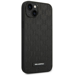 Оригинален твърд гръб KARL LAGERFELD Saffiano Mono Metal Logo KLHCP14MSAKLHPK - iPhone 14 Plus черен - Img 4