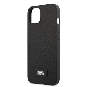 Оригинален твърд гръб KARL LAGERFELD Saffiano Plaque KLHCP13SSFMP2K - iPhone 13 mini черен - Img 6