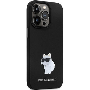 Оригинален твърд гръб KARL LAGERFELD Silicone C Metal Pin KLHCP13XSMHCNPK - iPhone 13 Pro Maxчерен - Img 4