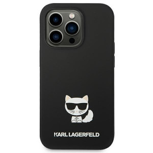 Оригинален твърд гръб KARL LAGERFELD Silicone Choupette Body KLHCP14XSLCTBK - iPhone 14 Pro Max черен - Img 3